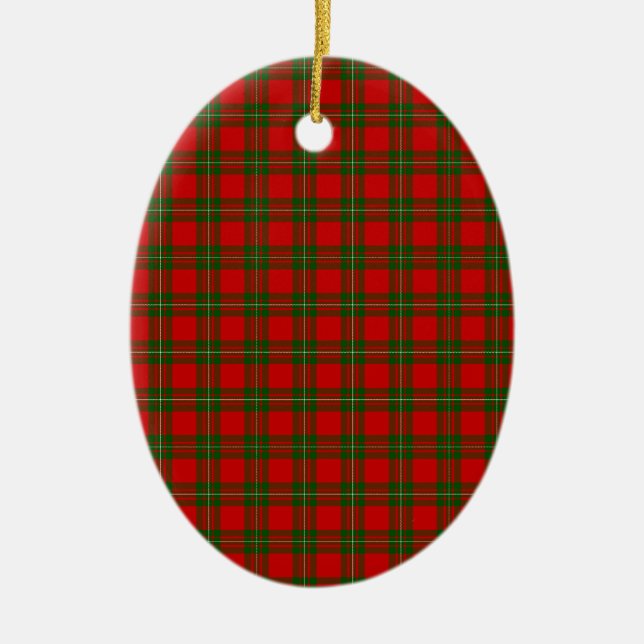 MacGregor Tartan Ceramic Ornament (Front)