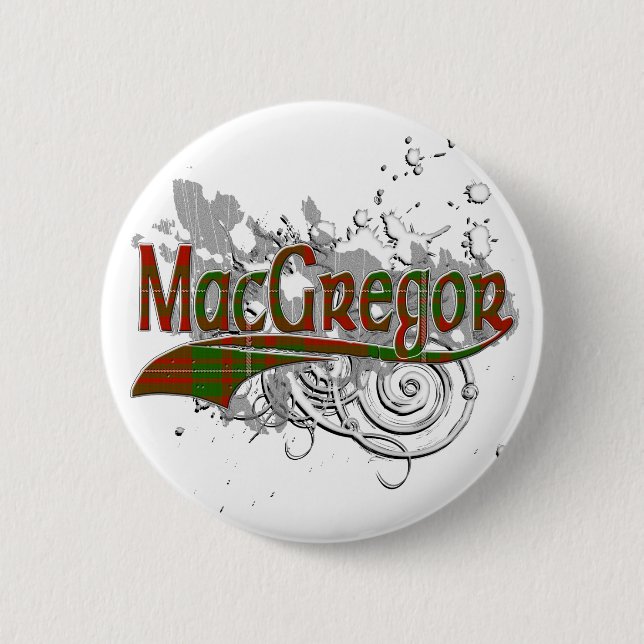 MacGregor Tartan Grunge 2 Inch Round Button (Front)