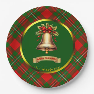 MacGregor Tartan Personalized Christmas Paper Plate