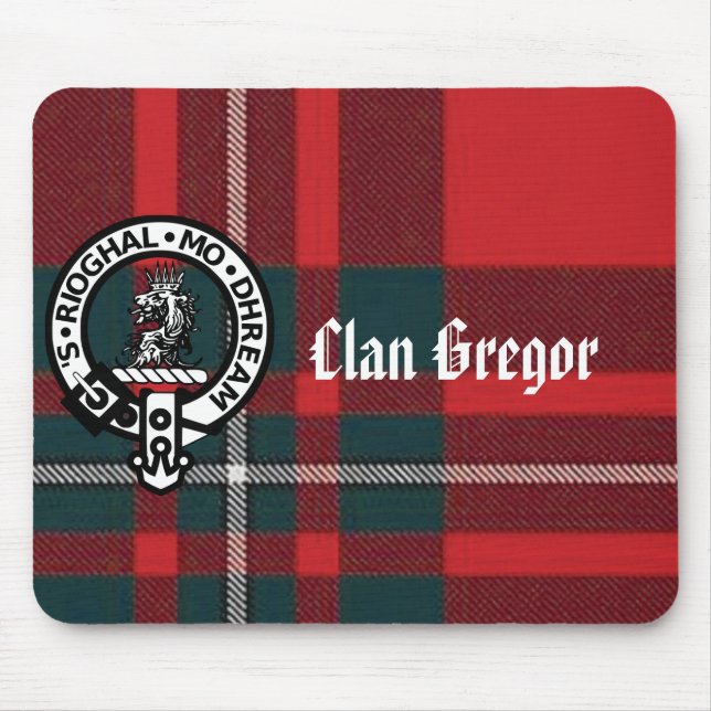 MacGregorPlaid, Gregor Badge, Clan Gregor Mouse Pad (Front)