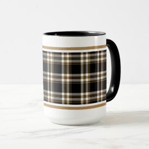 MacGuinness Tartan Black and Brown Irish Plaid Mug