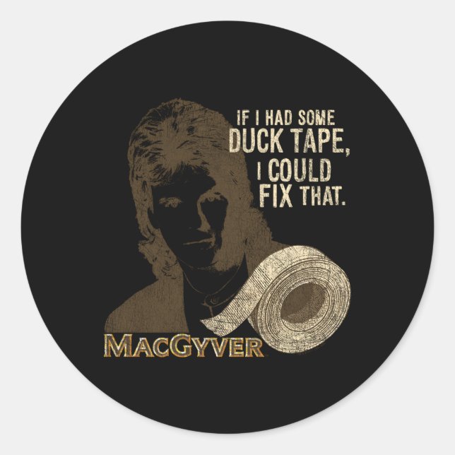 Macgyver Duct Tape Classic Round Sticker (Front)