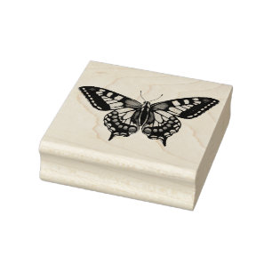 Machaon Swallowtail Butterfly Rubber Stamp