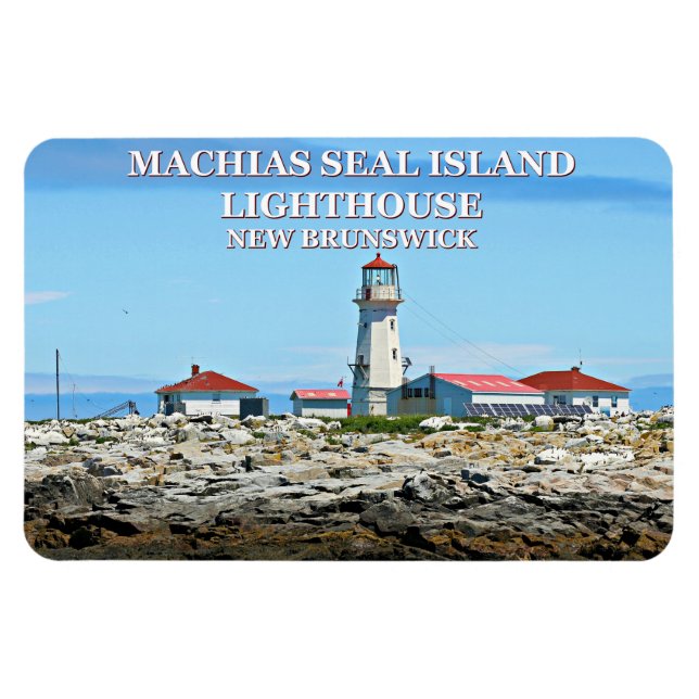 Machias Seal Island Lighthouse Flexi Magnet (Horizontal)