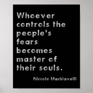 Machiavelli Anti-authoritarianism Philosophy Quote Poster