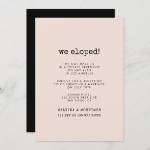 Machine à écrire minimaliste vintage Carte mariée