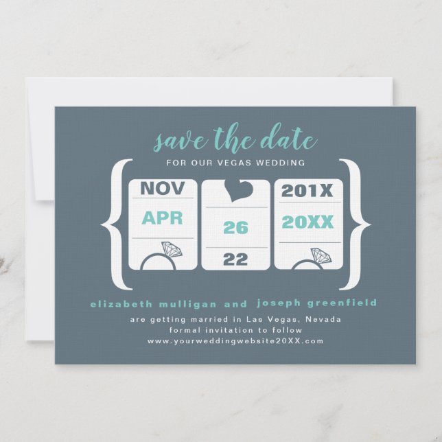 Machine à Sous Save the Date - Mariage (Devant)
