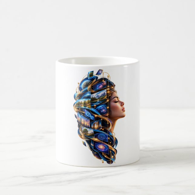 Machine-Aided Thinking | Futuristic Intelligence Coffee Mug (Center)