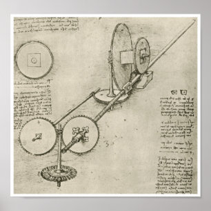 Machine for Shaping Iron Rods, Da Vinci Poster
