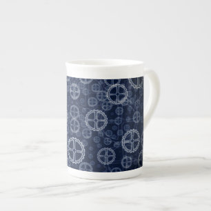 Machine Gears Mechanical Pattern Bone China Mug