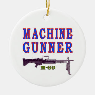 MACHINE GUNNER CERAMIC ORNAMENT