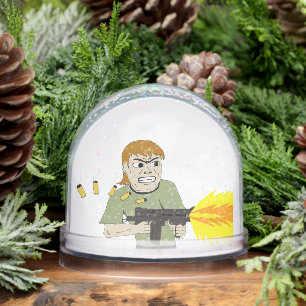 machine gunner snowglobe