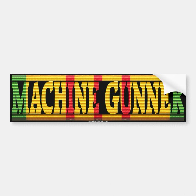 Machine Gunner Vietnam Service Ribbon Sticker (Front)
