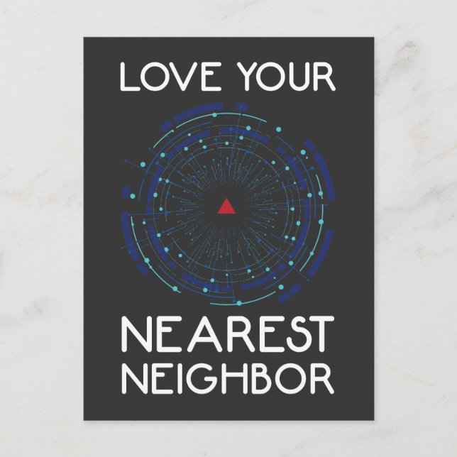 Machine Learning Nearest Neighbour Algorithm AI Postcard (Front)