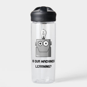 Machine Learning Technology Humour Water Bottle