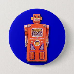 Machine Man Toy Robot Round Button