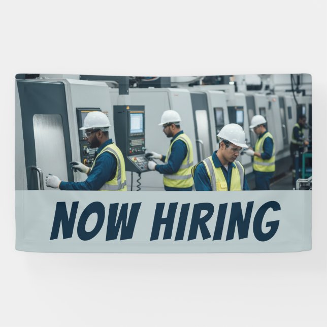 Machine Operators NOW HIRING Banner – Customizable (Horizontal)