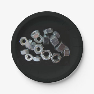 Machine Thread Hex Nut Collection Paper Plates