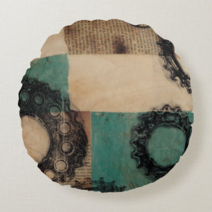 Machinery II Round Pillow