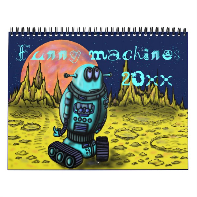 Machines cool amusantes 2016 calendrier design (Protection)