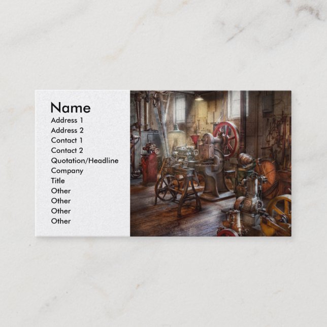 Machinist - A room full of memories Business Card (Front)