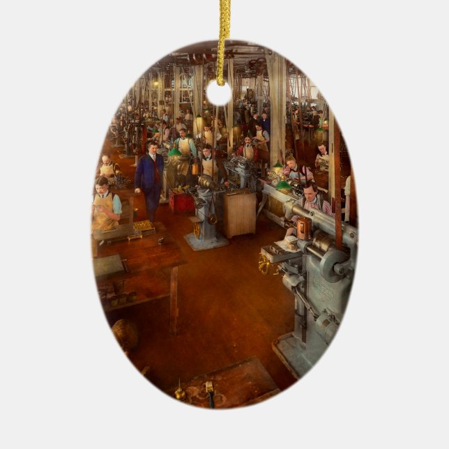 Machinist - Hands on work 1904 Ceramic Ornament (Front)