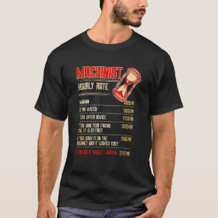 Machinist Hourly Rate T-Shirt
