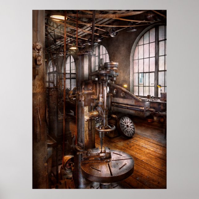 Machinist - Industrial Drill Press Poster (Front)