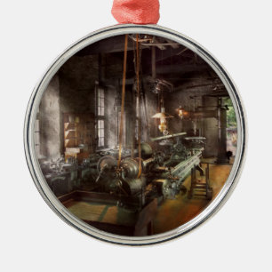 Machinist - Lathe - A long lathe Metal Ornament