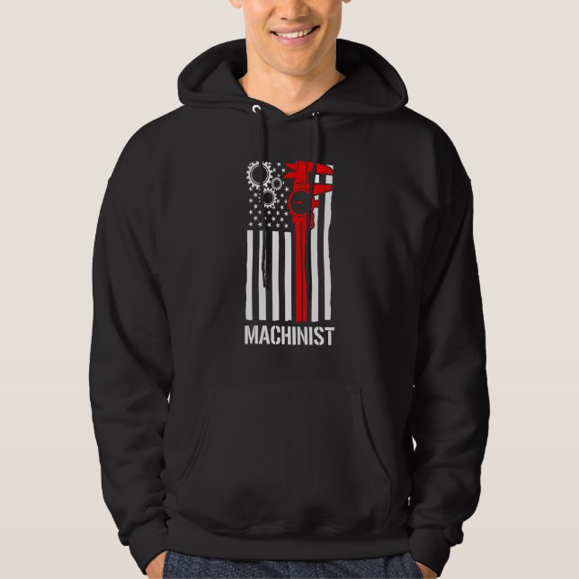 Machinist Machine Operator Machining 76 Hoodie (Front)