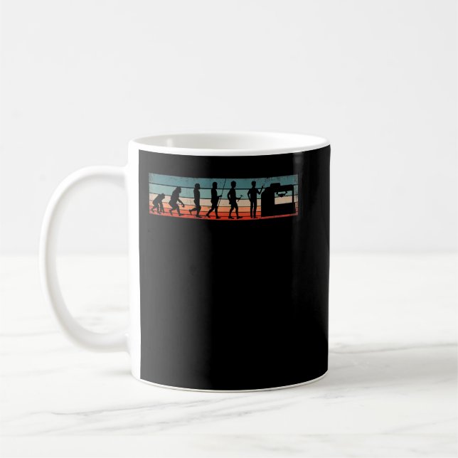 Machinist Metalworker Machining Evolution Coffee Mug (Left)