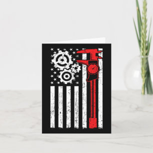 Machinist Patriotic Machine Tools Operator Indepen Card