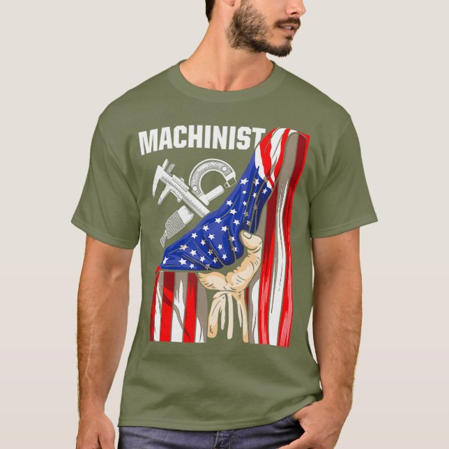 Machinist Succeed Machine Operator Machining T-Shirt (Front)