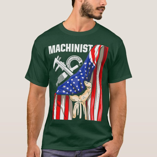 Machinist Succeed Machine Operator Machining T-Shirt (Front)