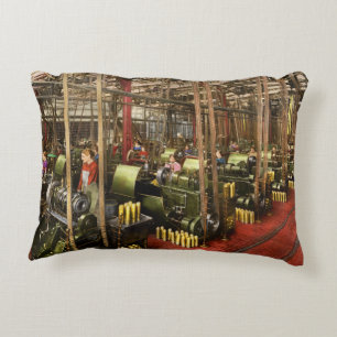 Machinist - War - Belts and Bombs 1916 Accent Pillow
