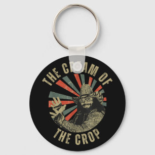 Macho Cream Of Crop Oh Yeah Retro Funny Vintage Keychain