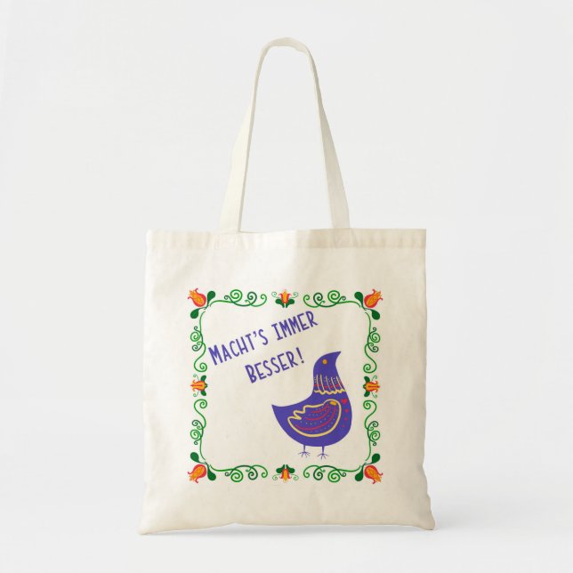 Macht's Immer Besser no background tote bag (Front)