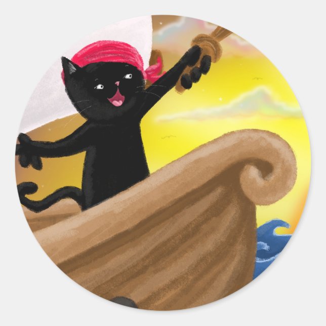 Machu at Sea Sticker (Front)