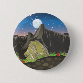 Machu Picchu 2 Inch Round Button