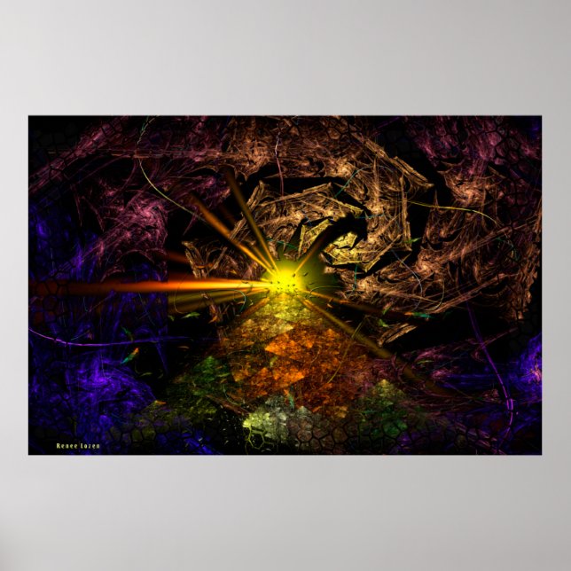 Machu Picchu 3D Fractal Art Poster (Front)