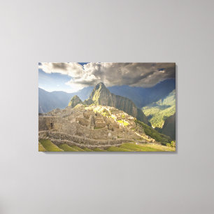 Machu Picchu, ancient ruins, UNESCO world 2 Canvas Print