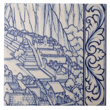 Machu Picchu Azulejo Mural 4 of 6 Middle Right