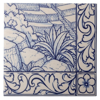 Machu Picchu Azulejo Mural 6 of 6 Bottom Right Tile