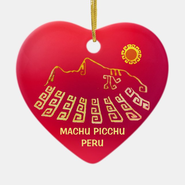 Machu Picchu Cusco Peru Ceramic Ornament (Front)