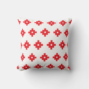 Machu Picchu Inka Geometric Pattern Throw Pillow