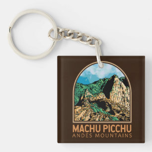 Machu Picchu Pérou Emblem Vintage