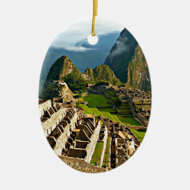 Machu Picchu, Peru Ceramic Ornament (Front)