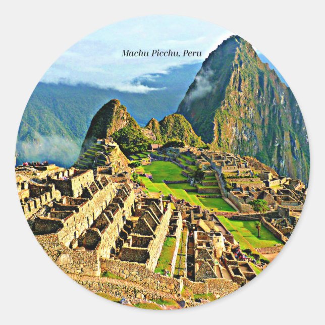 Machu Picchu, Peru Classic Round Sticker (Front)
