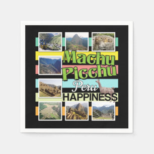 Machu Picchu Peru Happiness Napkin