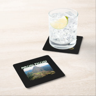 Machu Picchu Peru - Huayna Picchu Mountain Square Paper Coaster